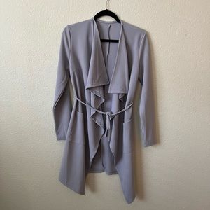 Lavender light trench jacket